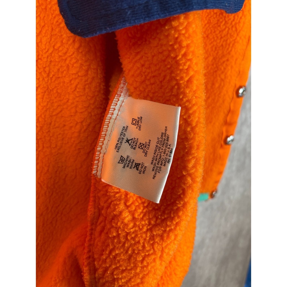 VTG 80s Patagonia Synchilla Snap T Fleece Jacket Mens Medium Orange Hiking USA - Picture 12 of 13